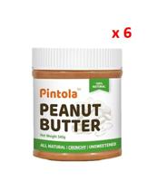 Pintola Peanut All Natural Crunchy Unsweetened (340gm x 6)