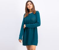 Swingy Knit Tunic Dress  Emerald - thumbnail