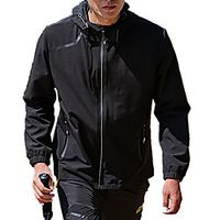 Men's Hiking Softshell Jacket Hoodie Jacket Hiking Windbreaker Autumn  Fall Spring Summer Outdoor Solid Color Waterproof Windproof Quick Dry Lightweight Jacket Top Full Length Visible Zipper Hunting Lightinthebox - thumbnail