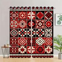 Boho Curtains Natural Blended Curtain Panels for Living Room/Light Reducing Linen Sheer Curtain Panels Set Nickel Grommet Window Panels, Natural miniinthebox - thumbnail