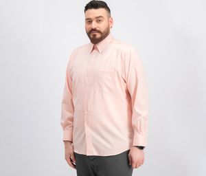 Mens Classic-Fit Stretch Collar Non-Iron Solid Dress Shirt  Light Peach