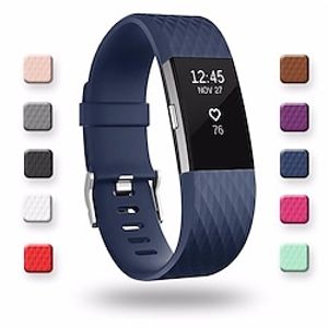Smart Watch Band for Fitbit Charge 2 Silicone Smartwatch Strap Soft Breathable Classic Buckle Replacement  Wristband miniinthebox