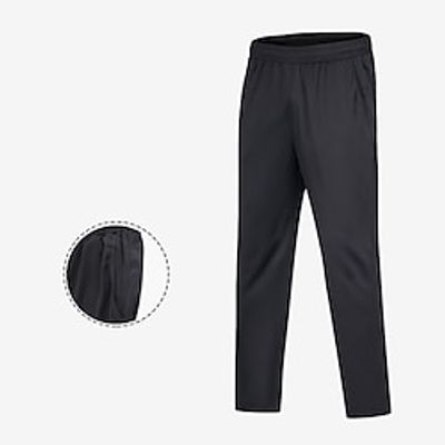 Men's Athletic Pants Joggers Running Pants Outdoor Daily Breathable Quick Dry Moisture Wicking Pocket Elastic Waist Straight Leg Plain Full Length Fashion Casual Activewear Black White Stretchy Lightinthebox