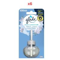 Glade Electric Scented Oil Clean Linen 20 Ml Refill X 6