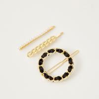 Assorted Metallic Hair Pin - Set of 3