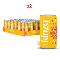 Kinza Carbonated Drink Orange 185Ml Pack of 30 - Bundle of 2 Cartons