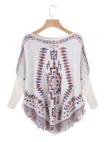 Jacquard Tassels Loose Sweaters