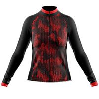 21Grams Women's Long Sleeve Cycling Jersey Spandex Red Polka Dot Bike Top Mountain Bike MTB Road Bike Cycling Quick Dry Moisture Wicking Sports Clothing Apparel / Stretchy / Athleisure miniinthebox - thumbnail