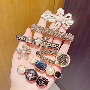 1pcs Kids  Toddler Girls' Net Celebrity Hot Style Rhinestone Hairpin Five Set Pearl Hairpin Bangs Clip Temperament Girl Side Full Of Diamond Hair Accessories Lightinthebox