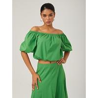 Off-the-Shoulder Poplin Top