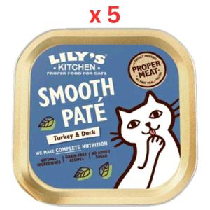 Lily's Kitchen Turkey & Duck Pate Wet Cat Food 85G Pack Of 5