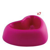 Georplast That's Amore Plastic Pet Bowl Medium - Pink (Pack of 7)