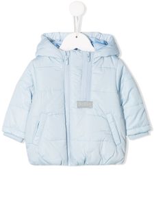 Kenzo Kids logo print padded jacket - Blue
