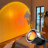 Sunset Projector Rainbow Projector Atmosphere Night Light Home Coffee Shop Background Wall Decoration Colorful Lamp on Tiktok Youtube IG Style USB Power Lightinthebox - thumbnail