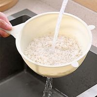 Kitchen Rice Washing Machine Rice Sieve Rice Filtering Basin Plastic Household Water Spoon Fruit Basin Vegetable Basin Drainage Basket Lightinthebox - thumbnail