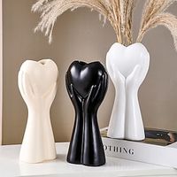 Resin Vase Decoration With Hands Holding the Heart Water-Based Vase Dry Vase Used for Indoor Tabletop Decoration and Home Decoration Gifts 1PC miniinthebox - thumbnail