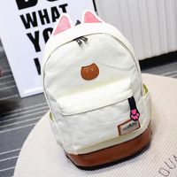 Women Cat Ear Shap Cute Backpack Cartoon Book Bags