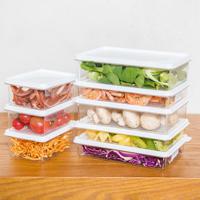 KCASA KC-SB06 Stackable Refrigerator Fridge Freezer Storage Box Stack Food Container Tray Organizer - thumbnail