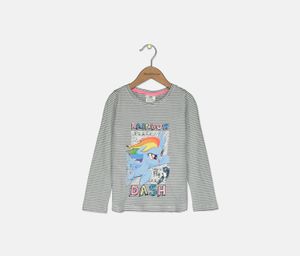 Girls My Little Pony Striped Shirt  White Combo