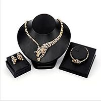 Women's Cubic Zirconia Bridal Jewelry Sets Classic Tiger Fashion Gold Plated Earrings Jewelry Gold For Party Wedding 1 set miniinthebox - thumbnail