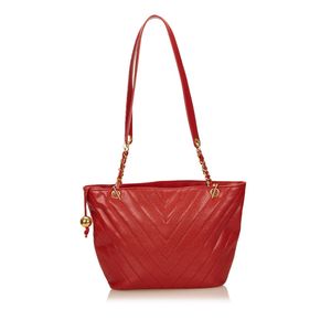 Chevron Caviar Leather Shoulder Bag
