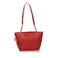 Chevron Caviar Leather Shoulder Bag - thumbnail