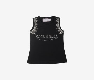 Toddler Girls Beaded Top Balck Toddler Girls Beaded Top Balck