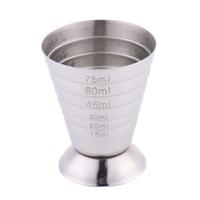 KCASA KC-SN07 75ml/5tbsp Stainless Steel Wine Measuring Cup Tools With Scale Spirit Cocktail Jigger