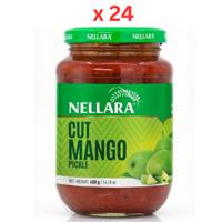 Nellara Cut Mango Pickle 400g Glass Jar (Pack of 24)