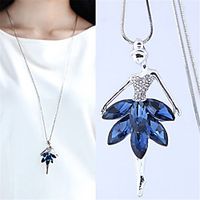 Long Necklace Women's Geometrical Precious Elegant Romantic Fashion Classic Sweet Cute Lovely Blue 70 cm Necklace Jewelry 1pc for Gift Daily Carnival Prom Festival Geometric Lightinthebox - thumbnail