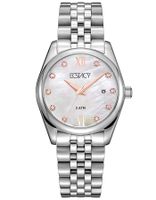 Ecstacy Women's Analog White Mop Dial Watch - E22502-SBSM - thumbnail