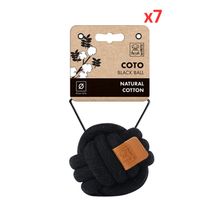 M-PETS Coto Black Ball Medium Eco Friendly Dog Toy (Pack of 7)