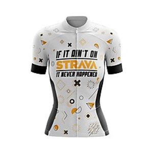 21Grams Women's Short Sleeve Cycling Jersey Summer Spandex Polyester Yellow Bike Jersey Top Mountain Bike MTB Road Bike Cycling Quick Dry Moisture Wicking Breathable Sports Clothing Apparel Lightinthebox