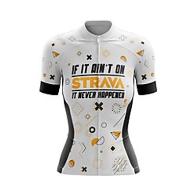 21Grams Women's Short Sleeve Cycling Jersey Summer Spandex Polyester Yellow Bike Jersey Top Mountain Bike MTB Road Bike Cycling Quick Dry Moisture Wicking Breathable Sports Clothing Apparel Lightinthebox