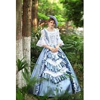 Victorian Vintage Inspired Medieval Dress Party Costume Prom Dress Princess Shakespeare Women's Ball Gown Square Neck Halloween Party Evening Party Stage Dress Lightinthebox