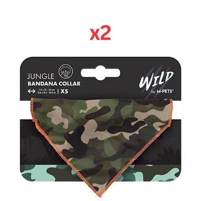 M-Pets Wild Jungle Bandana Collar XS (Pack of 2) M-Pets Wild Jungle Bandana Collar XS (Pack of 2)