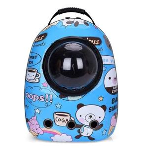 Cozy Paws Blue Bear Transparent Capsule Pet Travel Backpack - 42 Cm X 32 Cm X 29 Cm