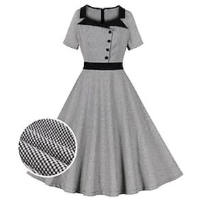 Retro Vintage 1950s Vintage Dress Cocktail Dress Swing Dress Flare Dress Audrey Hepburn Women's Cosplay Costume Masquerade Party  Evening Dress Lightinthebox