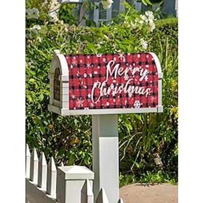 1pcs Mailbox Cover Merry Christmas Letter Pattern Printed Dustproof Mailbox Cover miniinthebox