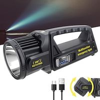 Rechargeable Led Spotlight Flashlight with 350° Rotate Head, High Lumens Spotlight 9 Modes Super Bright Spot Lights Outdoor Handheld miniinthebox - thumbnail