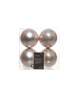Kaemingk Decoris 10cm Baubles Shatterproof Shiny & Matt Mix Blush Pink Set