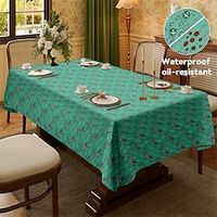 Tiger Pattern Rectangular Tablecloth Water Resistance Antiwrinkle Spillproof Soft for Dining Room, Buffet Banquet Parties and Holiday Dinners Inspired by William Morris Lightinthebox - thumbnail
