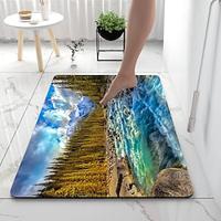 Lake Range Bathroom Bath Mats Creative Absorbent Bathroom Rug Diatomaceous Earth Non Slip Lightinthebox