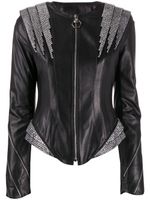 Philipp Plein crystal panelled jacket - Black - thumbnail