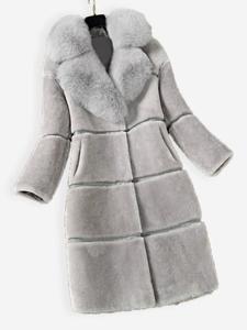 Warm Winter Solid Faux Fur Coat