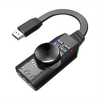 7.1 Channel External USB Computer Game Audio Card For Gaming External USB 3.5mm Adapter Audio Card Plug And Play PC Laptop Lightinthebox - thumbnail