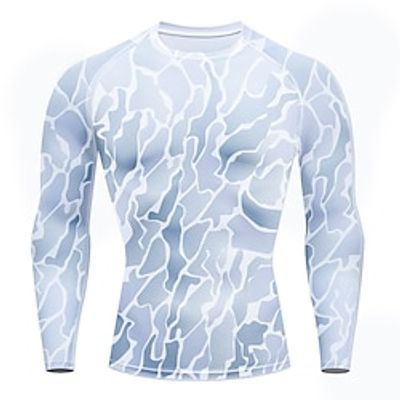 Men's T shirt Tee Gym Shirt Compression Shirt Fitness Shirt Men Tops Crew Neck Long Sleeve Sports  Outdoor Vacation Going out Casual Daily Quick dry Sweat wicking Breathable High Elasticity Plain Lightinthebox