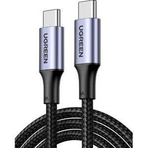 UGREEN USB-C to C Cable | Alu Case | Nylon Braided | 5A PD 100W Fast Charging | 2m | BK