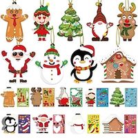 36pcs Christmas Ornament Crafts Make Your Own Ornament Kit With Christmas Craft Stickers Ornament Making Kit For Xmas Classroom Party Favors miniinthebox - thumbnail