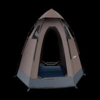 PORODO LIFESTYLE 4 PERSON EASY POP UP AUTOMATIC CAMPING TENT 2000MM - LIGHT BROWN